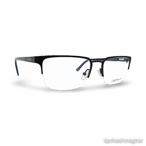 Calvin Klein CK193031 Metal Black Blue Rectangle Half Frame 55