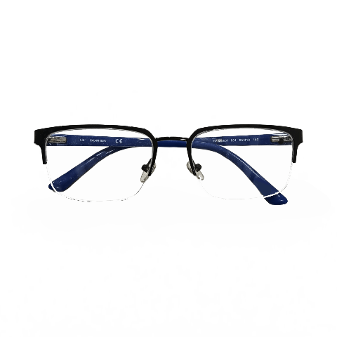 Calvin Klein CK193031 Metal Black Blue Rectangle Half Frame 55