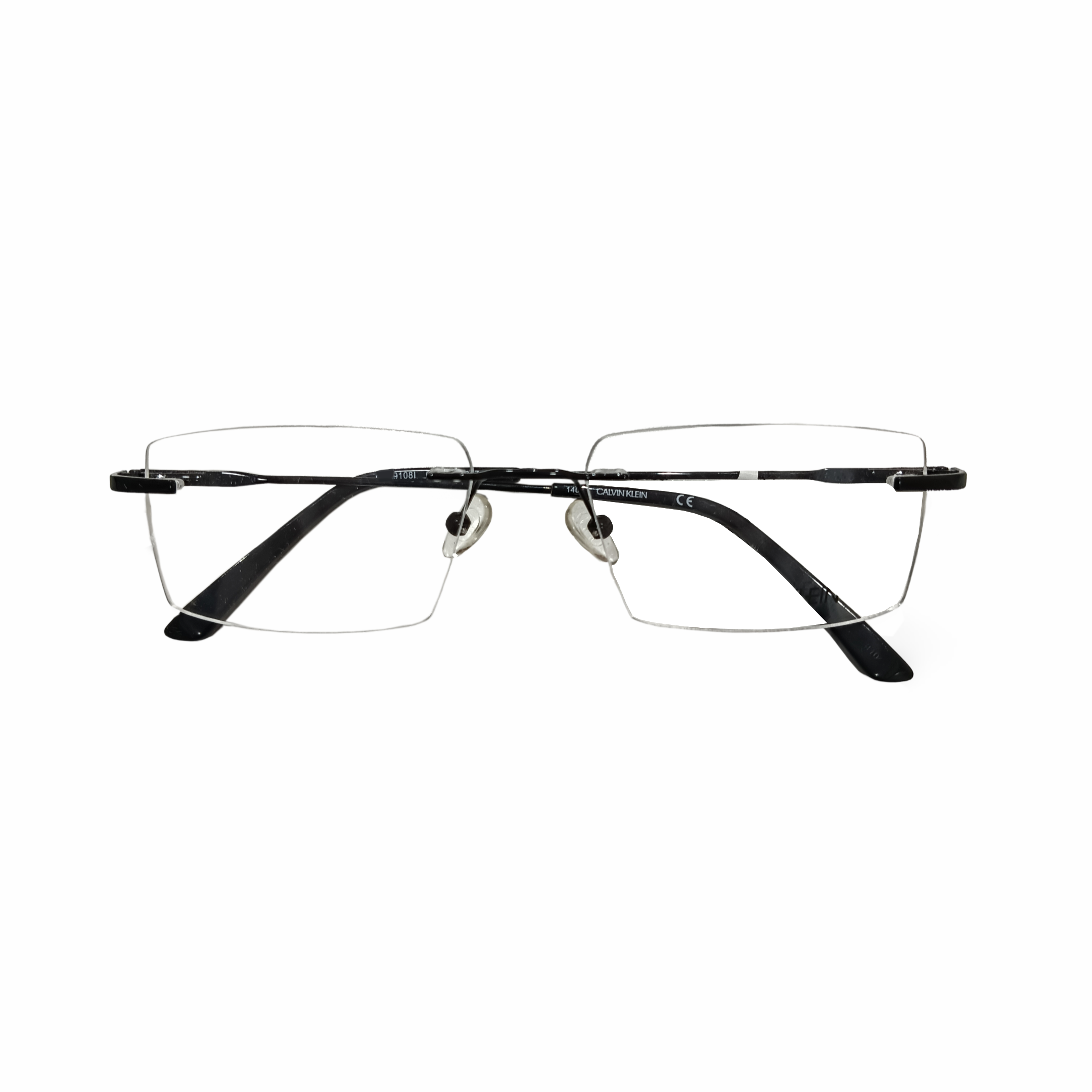 Calvin Klein Ck19108001 Metal Black Rectangle Rimless 54