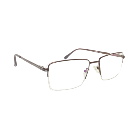 Elitet 99118 Metal Brown Rectangle Half Frame 58