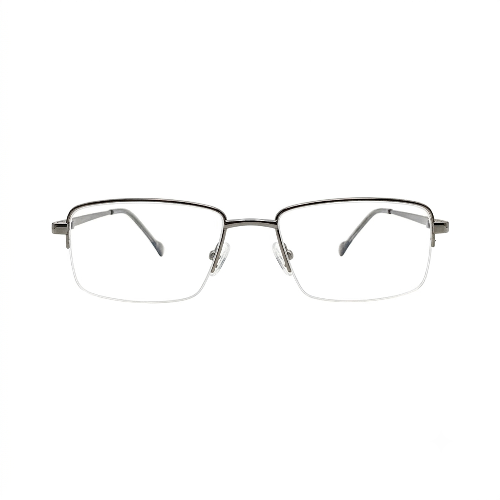 InfinityPro IP9055 Ip Plating Metalic Gray Rectangle Half Frame 54