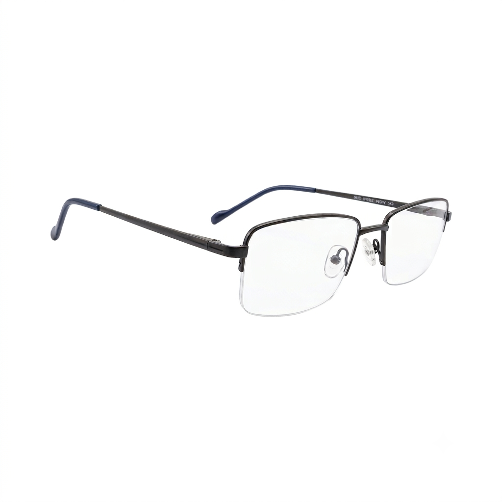 InfinityPro IP9055 Ip Plating Metalic Gray Rectangle Half Frame 54