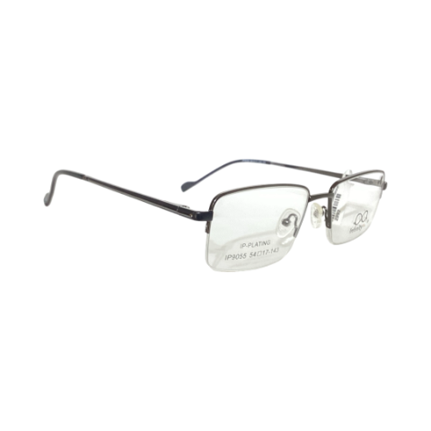 InfinityPro IP9055 Ip Plating Metalic Gray Rectangle Half Frame 54