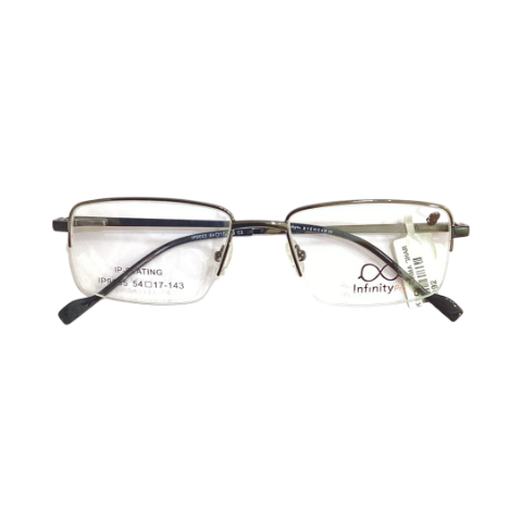 InfinityPro IP9055 Ip Plating Metalic Gray Rectangle Half Frame 54