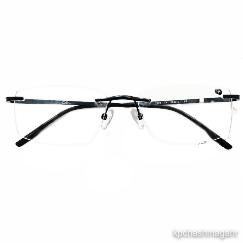Idee 1956C4  Ip Plating Black Square Rimless 56