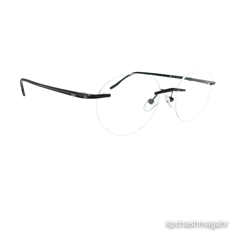 Idee 1957C1 Ip Plating Black Round Rimless 51