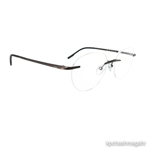 Idee 1957C3 Ip Plating Gray Round Rimless 51