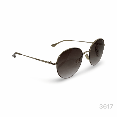 IDEE S2626C1 Metal Gold Brown Round Half Frame 53
