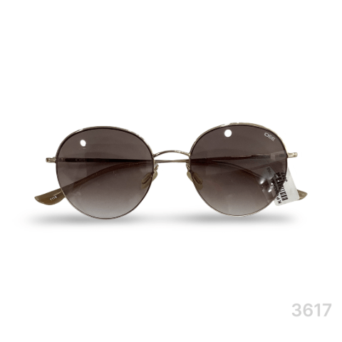 IDEE S2626C1 Metal Gold Brown Round Half Frame 53