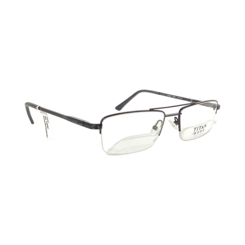 Titan Tw1052mhm1 Metal Black Rectangle Half Frame 53