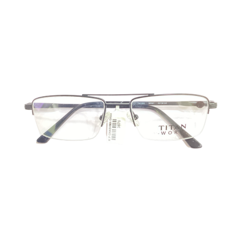 Titan Tw1052mhm1 Metal Black Rectangle Half Frame 53