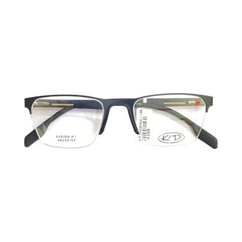 KD 40253cx Metal Black Square Half Frame 51