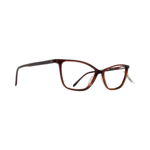 Fastrack Ft1144wfp1 Acetate Leopard Brown Cat Eyes Full Frame 53