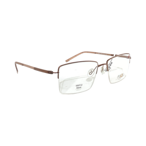 Fueel 689F22 Metal Brown Square Half Frame 55