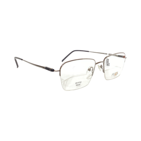 Fueel 689F22 Metal Silver Square Half Frame 55