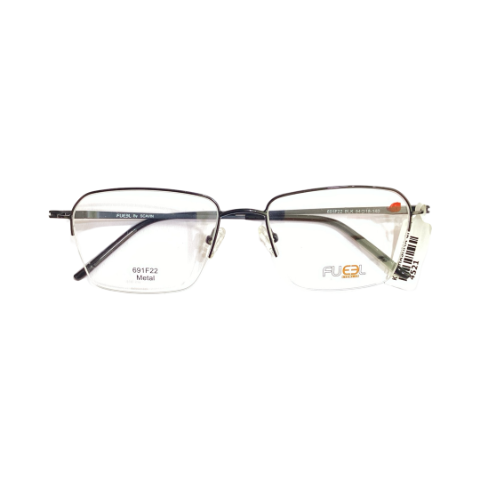 Fueel 689F22 Metal Black Square Half Frame 55