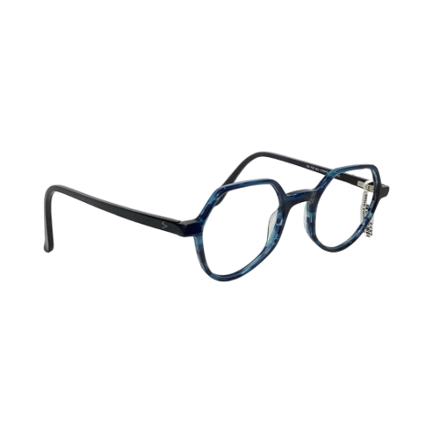 Fueel 734F22 Acetate Blue Hexagon Full Frame 47