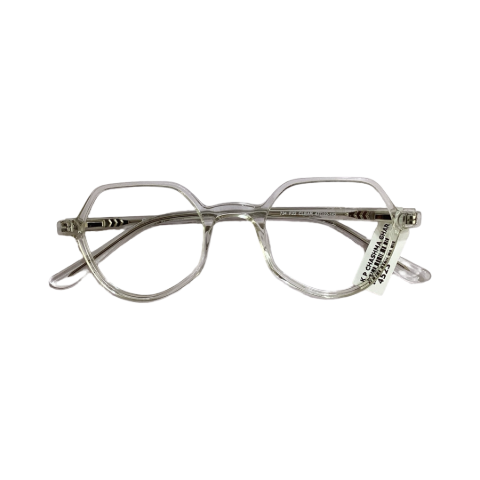 Fueel 734F22 Acetate Cristal White Hexagon Full Frame 47