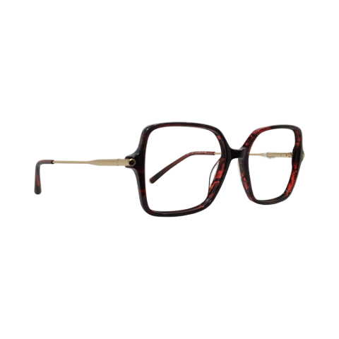 Scavin 543 Acetate Leopard Wine Cat Eyes Full Frame 55