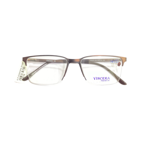 Viscera P8510 Metal Brown Square Half Frame 52
