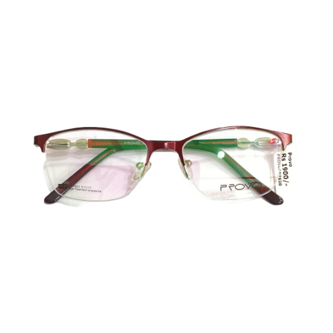 Provo Pr7920 Metal Wine Oval Half Frame 51