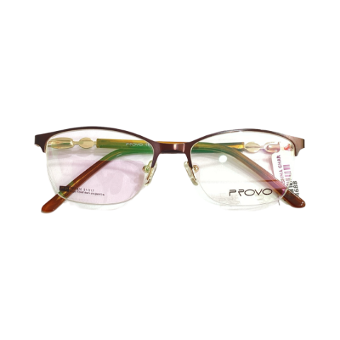 Provo Pr7920 Metal Brown Oval Half Frame 51