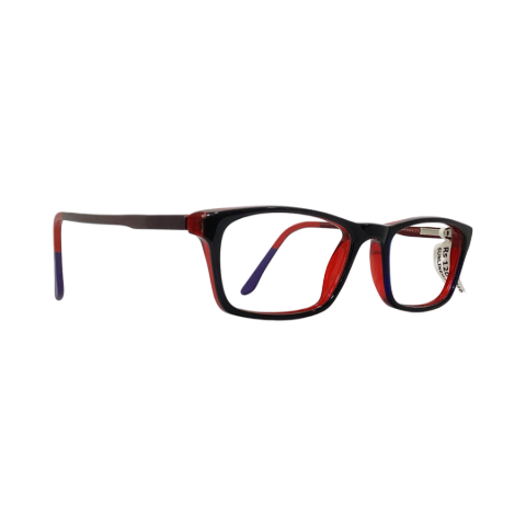 Sunline M7010 Acetate Black Red Square Full Frame 50