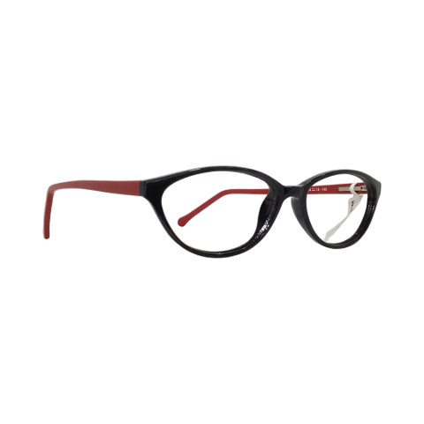 Solar M2005 Acetate Red Black Cat Eyes Full Frame 54