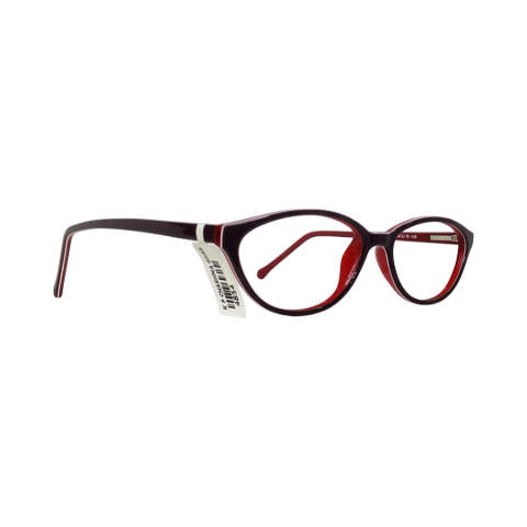 Solar M2005 Acetate Red Black Cat Eyes Full Frame 54
