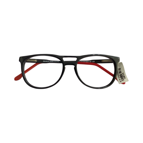 Solar S7229 Acetate Black Red Retro Full Frame 50