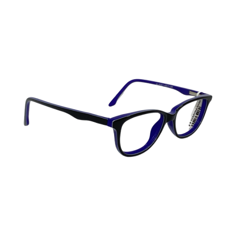 Magnus 5001 Acetate Black Blue Oval Full Frame 48