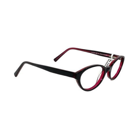 Monex Mod522 Acetate Black Red Oval Full Frame 42
