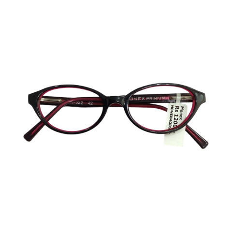 Monex Mod522 Acetate Black Red Oval Full Frame 42
