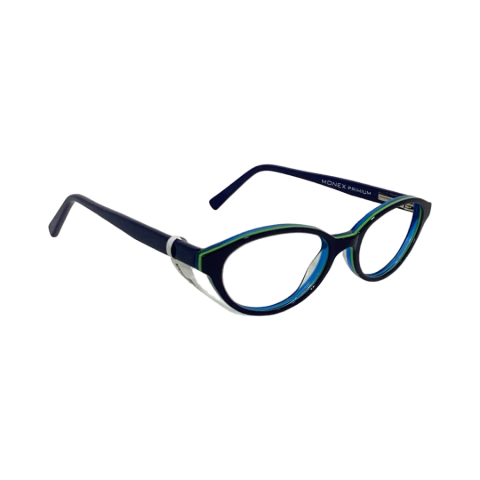 Monex Mod522 Acetate Black Blue Oval Full Frame 42
