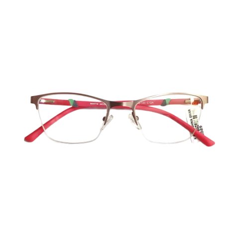 MartinJacob Hs01 01 Metal Purple Cat Eyes Half Frame 50