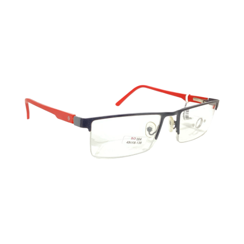 Ko 4 Metal Black Red Rectangle Half Frame 49