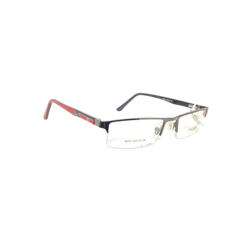 Guboble 98207 Metal Metalic Gray Rectangle Half Frame 50