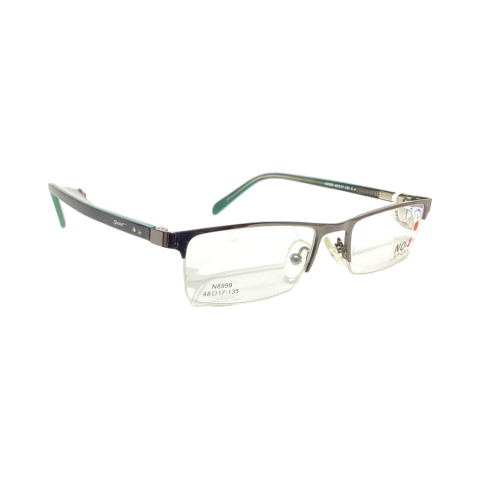 NO1 N8999 Metal Metalic Gray Rectangle Half Frame 48