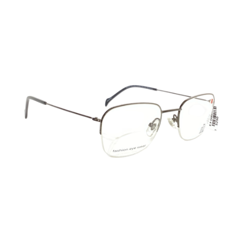 Insist Luxury Is6540 Metal Metalic Gray Square Half Frame 52