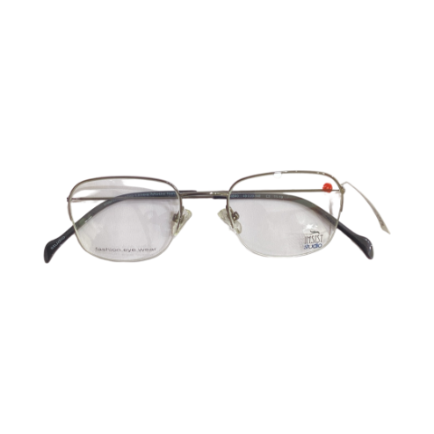 Insist Luxury Is6540 Metal Metalic Gray Square Half Frame 52