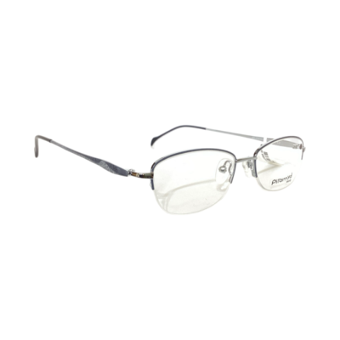 Piramyd BDIP4048 Metal Silver Black Oval Half Frame 51