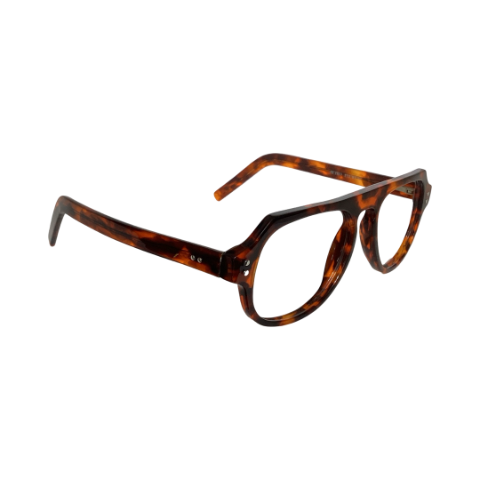 Trendy M7068 Acetate Leopard Brown Aviator Full Frame 52