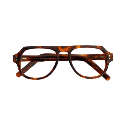 Trendy M7068 Acetate Leopard Brown Aviator Full Frame 52
