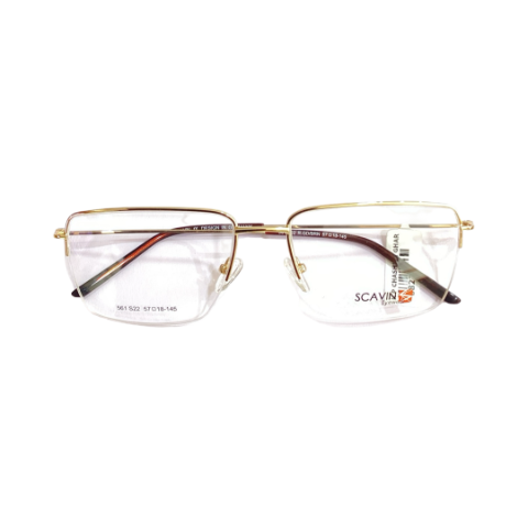 Scavin 561 Metal Gold Square Half Frame 57