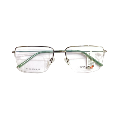 Scavin 561 Metal Metalic Gray Square Half Frame 57
