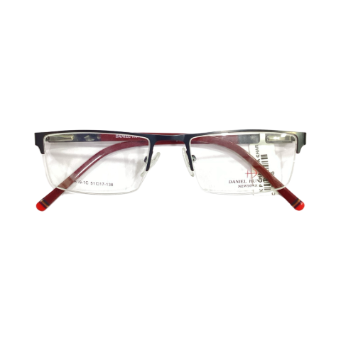 Danielhunter B191c Metal Black Rectangle Half Frame 51
