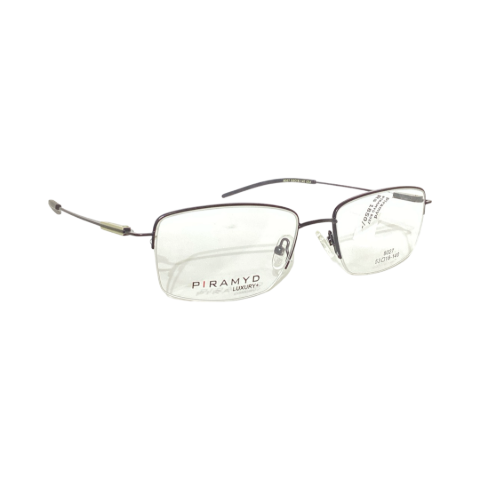 Piramyd 8027 Metal Black Rectangle Half Frame 53
