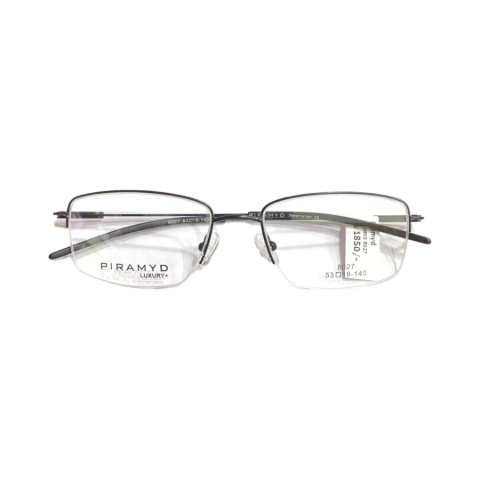 Piramyd 8027 Metal Black Rectangle Half Frame 53