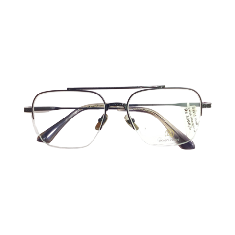 David Jhon Dj0344 Metal Black Retro Half Frame 56