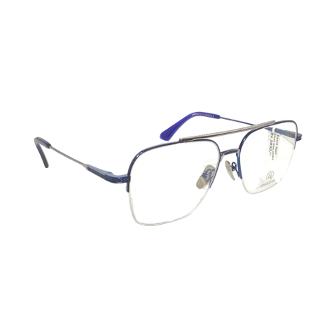 David Jhon Dj0344 Metal Blue Retro Half Frame 56